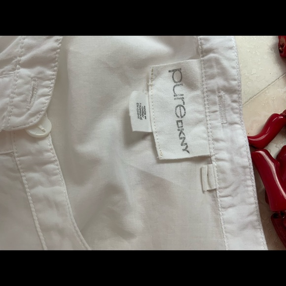 Crisp DKNY Pure Refreshing White Cotton Dress sz Lg - Picture 6 of 8